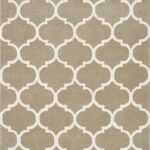 LATTICE WOOL RUG- BEIGE