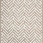 CHEVERON WOOL RUG -IVORY/BEIGE