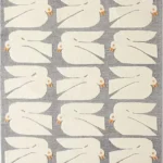BIRD FLOCK RUG - IVORY/GREY