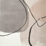 ABSTRACT AREA RUG- IVORY/PEACH