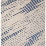 FLAUNT WOOL & VISCOSE RUG -  IVORY BLUE