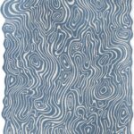 SWIRL RUG - BLUE/IVORY