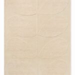 FERN LEAF WOOL RUG -  CREAM