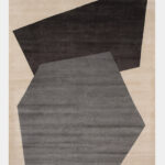 CONTEMPORARY WOOL & VISCOSE RUG - COFFEE