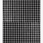 HOUNDSTOOTH PATTERN RUG - BLACK/GRAY