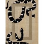 LUXURY SNAKE DESIGN RUG - BEIGE