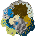 SPLASH ABSTRACT MODERN RUG - GREEN/MULTI