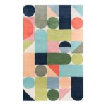 GEOMETRIC WOOL RUG - MULTI
