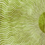 ABSTRACT WAVE RUG - OLIVE GREEN