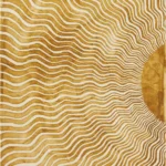 ABSTRACT WAVE RUG - YELLOW