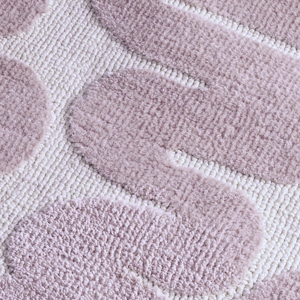 WAVE MODERN WOOL RUG - PURPLE - Image 3