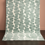 WAVE MODERN WOOL RUG - SAGE GREEN