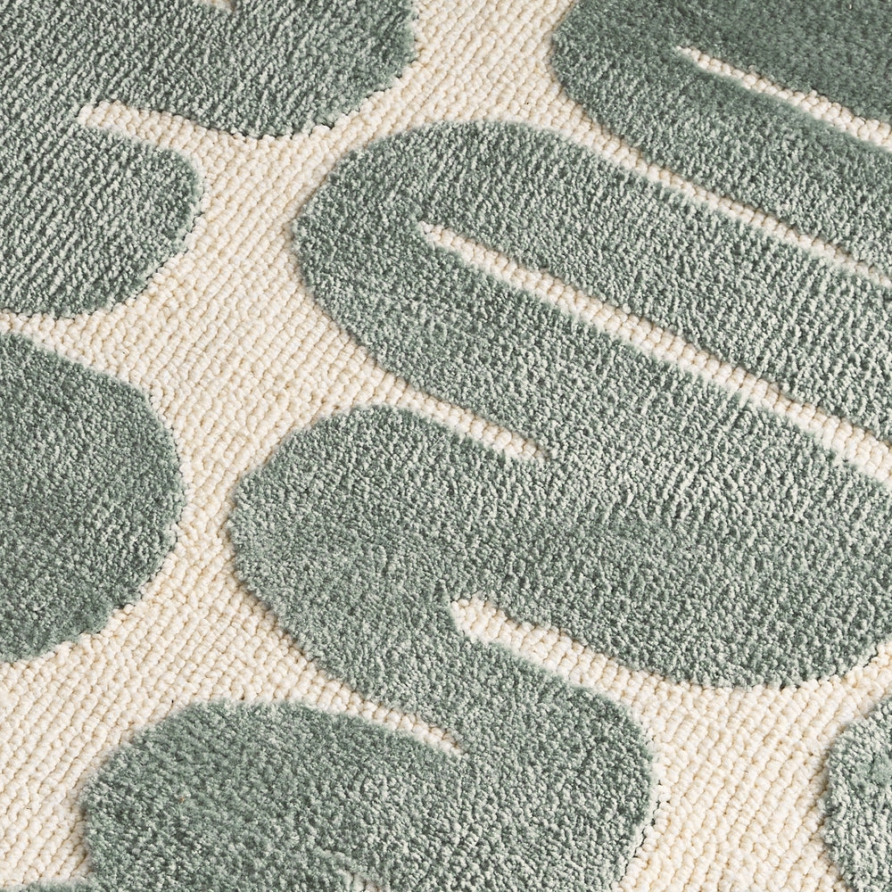 WAVE MODERN WOOL RUG - SAGE GREEN - Image 3