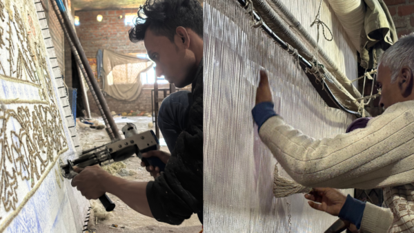 Hand tufted weaving & Hand knotted Weaving