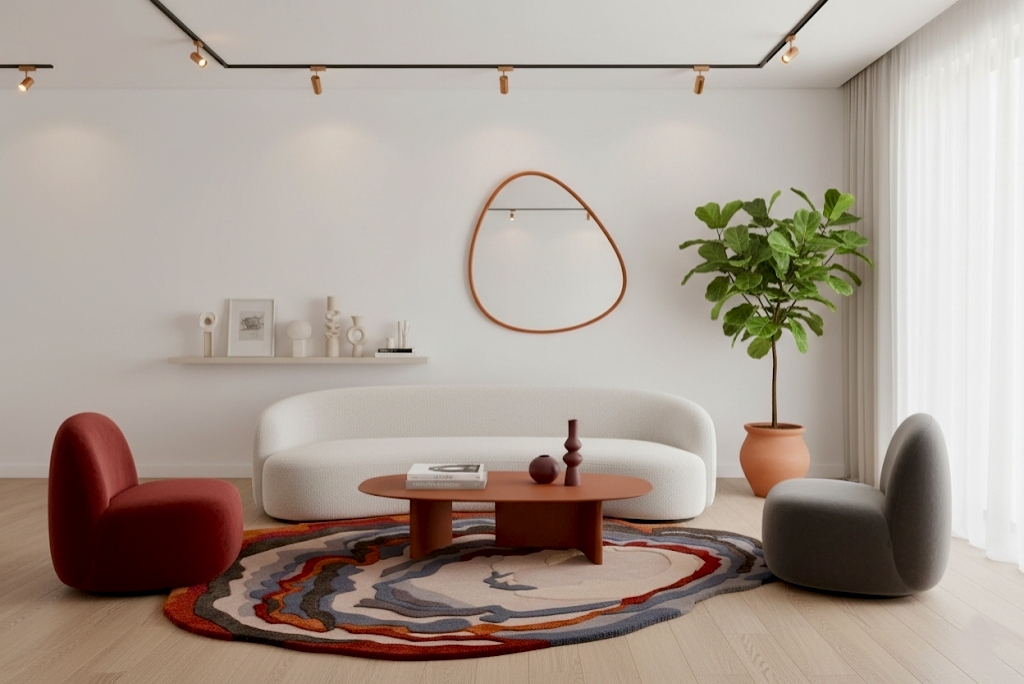 TERRA WOOL & VISCOSE RUG - RED/MULTI - Image 2