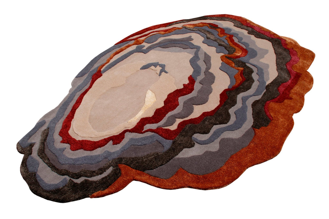 TERRA WOOL & VISCOSE RUG - RED/MULTI