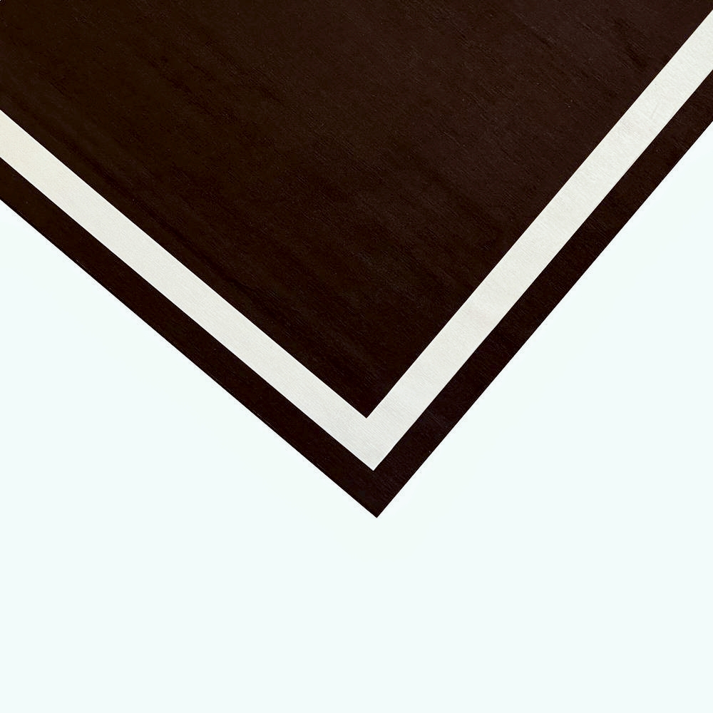 BORDER HAND TUFTED RUG - CHOCOLATE BROWN - Image 3