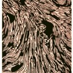 FLOWLINE ABSTRACT HAND TUFTED RUG - PEACH/BLACK