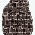 INK GRID WOOL & VISCOSE RUG - CHOCOLATE