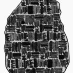 Ink Grid Abstract Rug in black/ivory