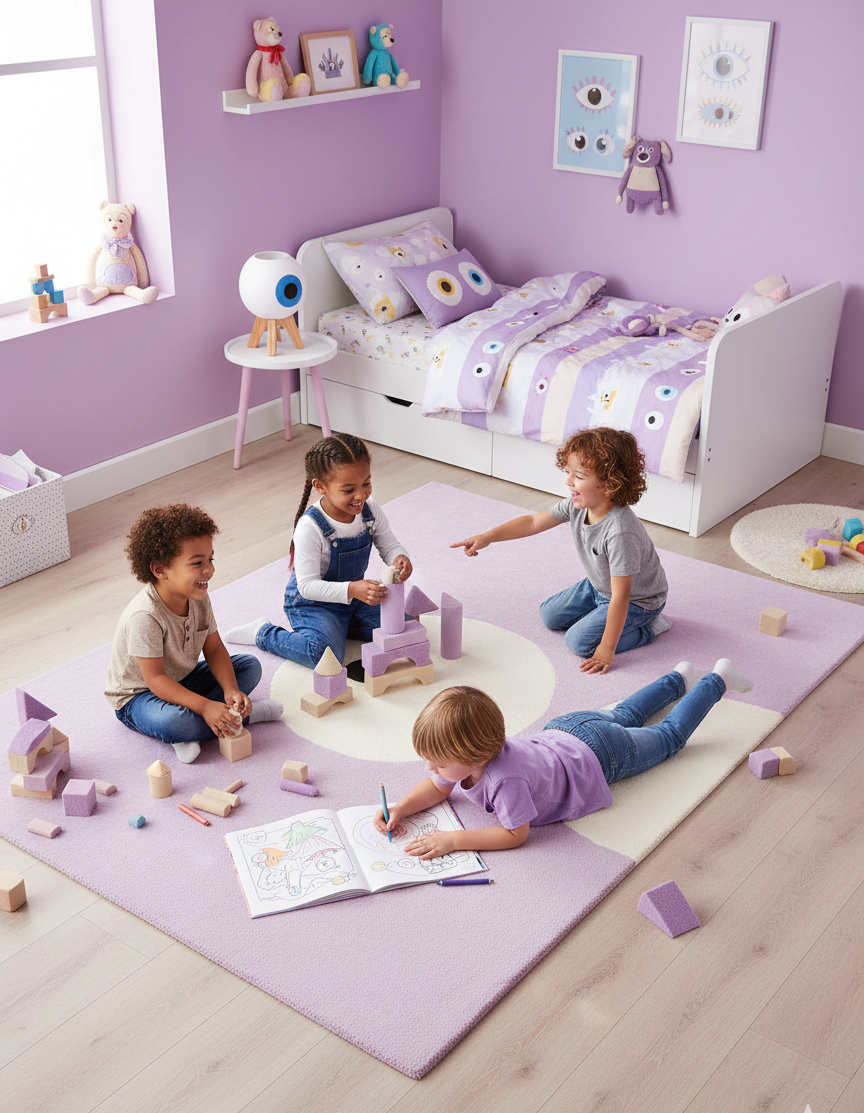 CUTE KIDS RUG - PURPLE - Image 2