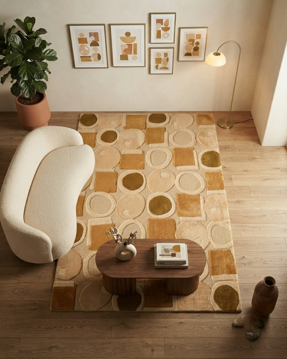 TERRA ORBIT RUG - SOFT BEIGE - Image 3