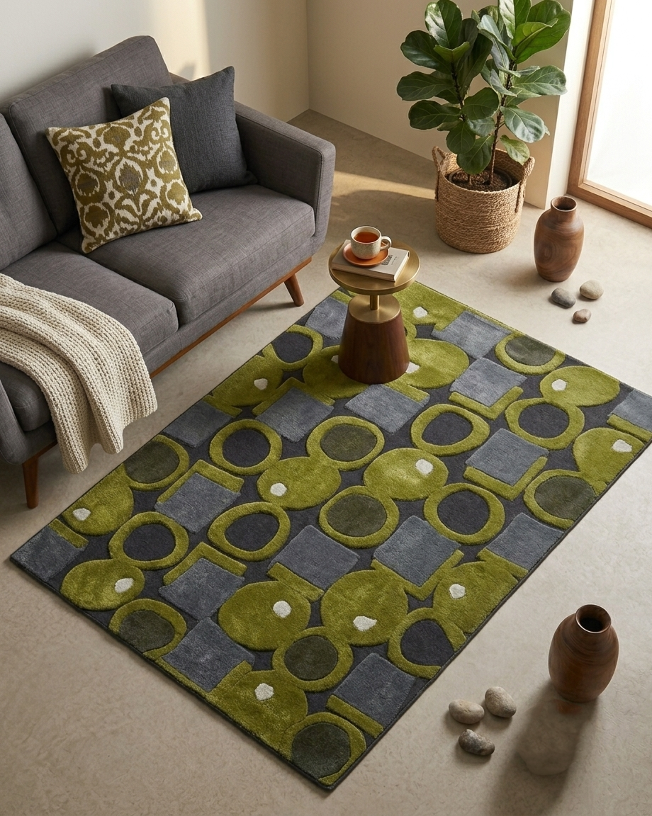 TERRA ORBIT RUG - FOREST GREEN - Image 3