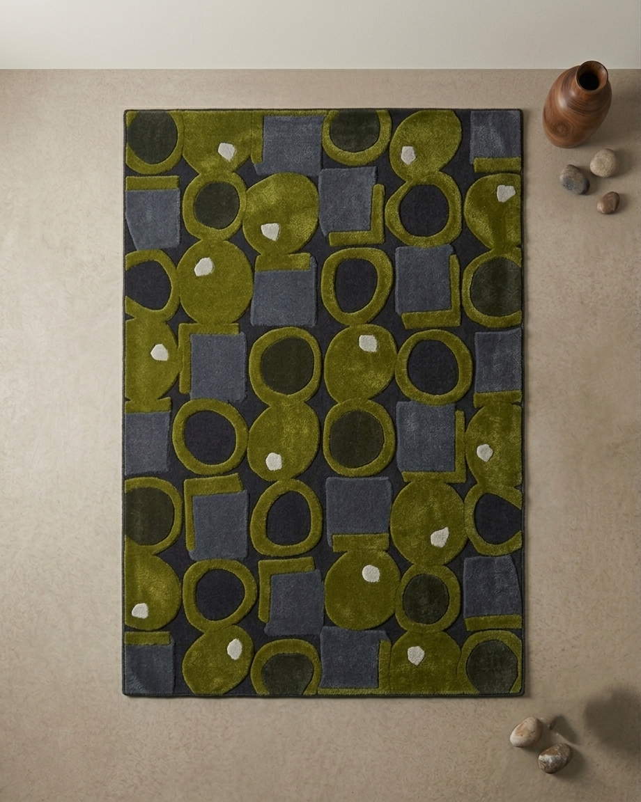 TERRA ORBIT RUG - FOREST GREEN - Image 2