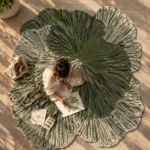 AURORA BLOOM RUG - FOREST GREEN