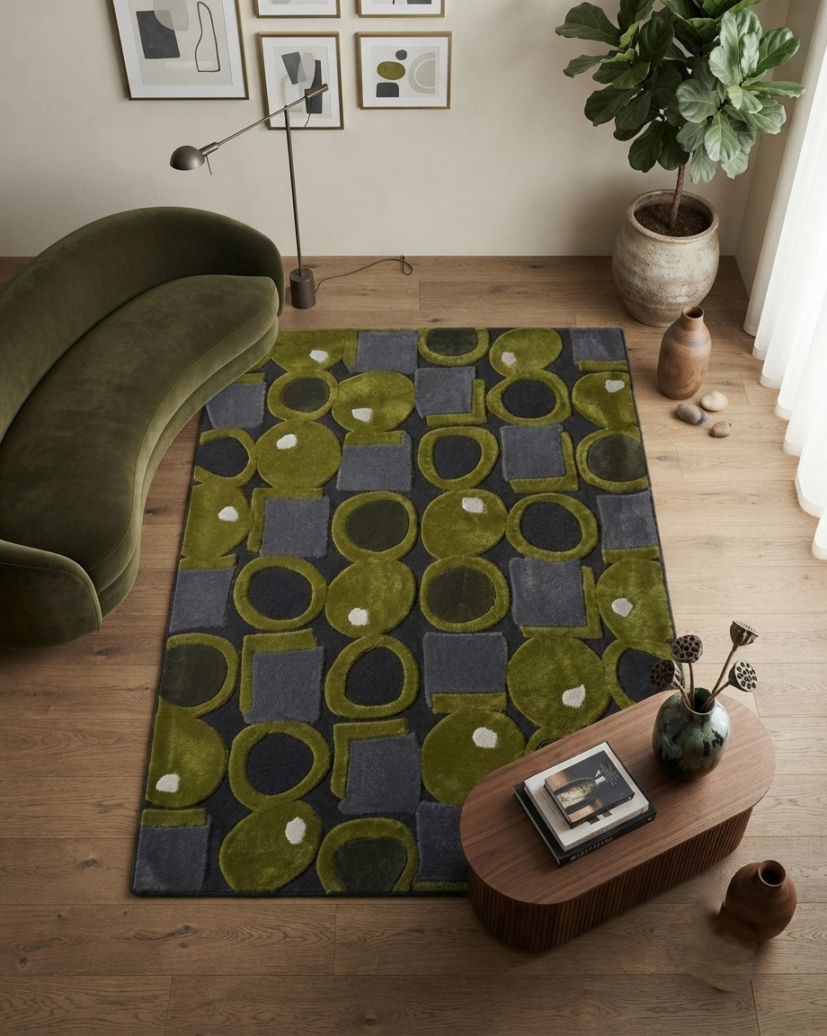 TERRA ORBIT RUG - FOREST GREEN - Image 5
